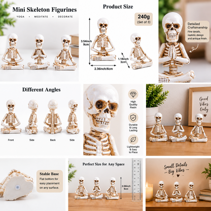 Desktop Meditation Skull Decoration Halloween Home