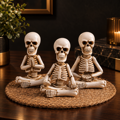 Desktop Meditation Skull Decoration Halloween Home