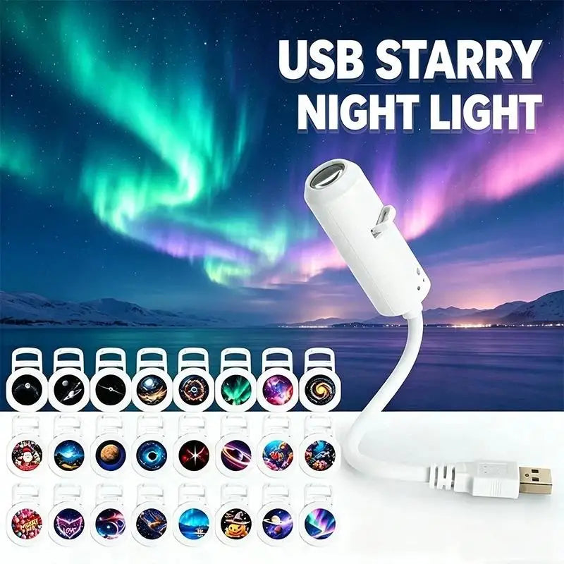 Galaxy Projector Night Light 360° Rotate LED Starry Sky Ambient Lamp For Party Home Decoration