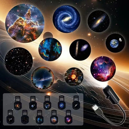 Galaxy Projector Night Light 360° Rotate LED Starry Sky Ambient Lamp For Party Home Decoration