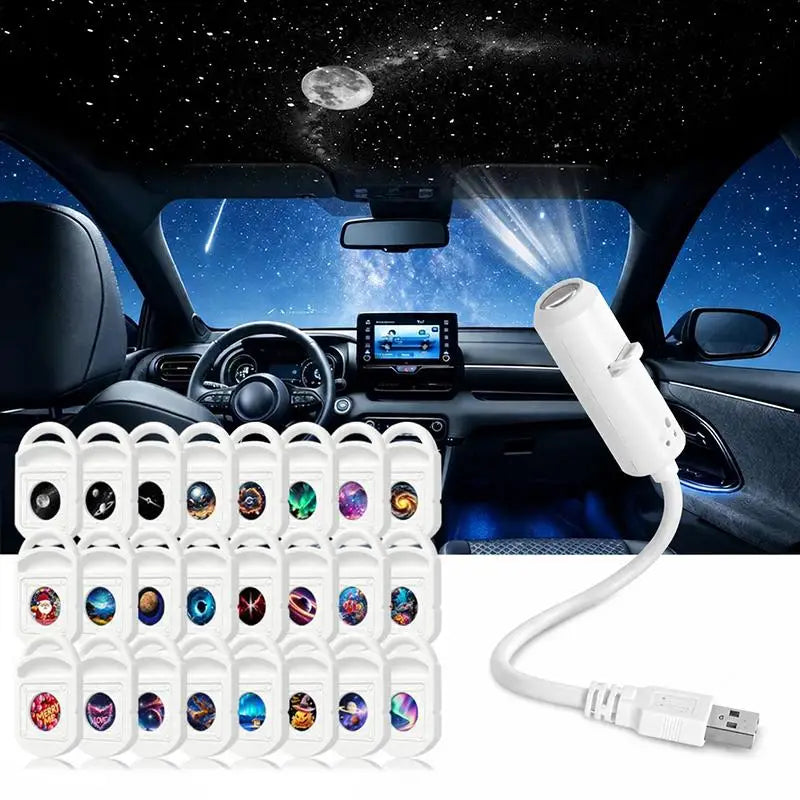 Galaxy Projector Night Light 360° Rotate LED Starry Sky Ambient Lamp For Party Home Decoration